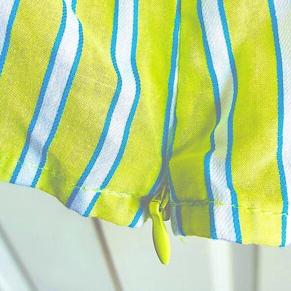 Anthropologie Sanctuary Light Green Striped Blouse Size: Medium - Picture 9 of 13